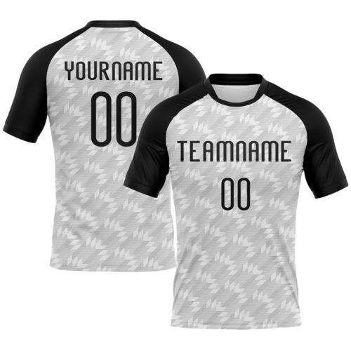 Volleyball0025 Custom White Black Geometric Shape Sublimation Volleyball Uniform Jersey