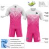 Custom Pink White Geometric Shape Sublimation Volleyball Uniform Jersey