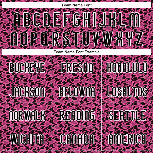 Custom Pink Black-White Geometric Shape Sublimation Volleyball Uniform Jersey