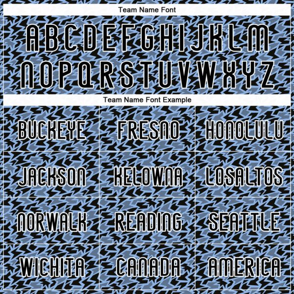 Custom Light Blue Black-White Geometric Shape Sublimation Volleyball Uniform Jersey