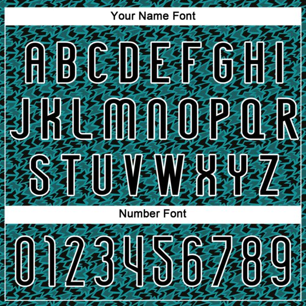 Custom Teal Black-White Geometric Shape Sublimation Volleyball Uniform Jersey