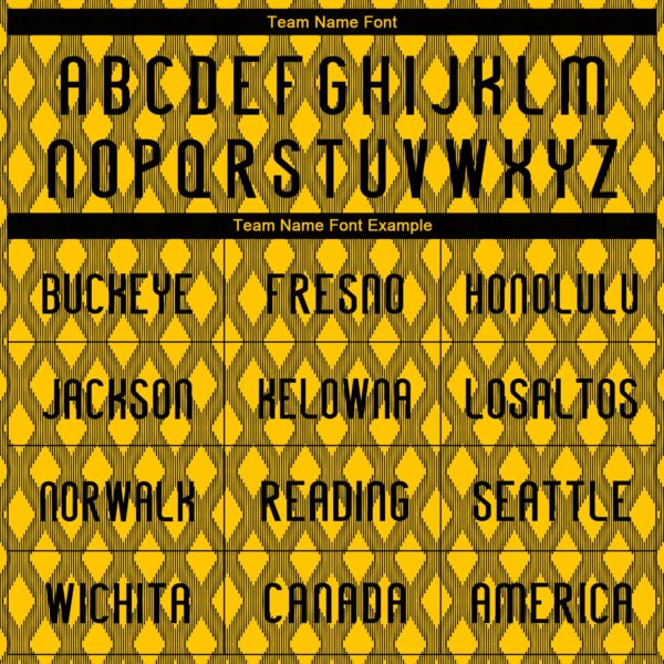 Custom Yellow Black-White Geometric Shape Sublimation Volleyball Uniform Jersey