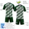 Custom Green Black-White Geometric Shape Sublimation Volleyball Uniform Jersey