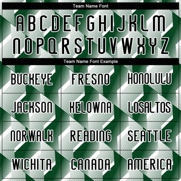 Custom Green Black-White Geometric Shape Sublimation Volleyball Uniform Jersey