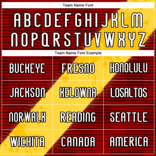 Custom Red Yellow-Black Lines Sublimation Volleyball Uniform Jersey