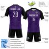 Custom Purple White-Black Lines Sublimation Volleyball Uniform Jersey