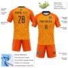 Custom Orange Black-Yellow Geometric Shape Sublimation Volleyball Uniform Jersey
