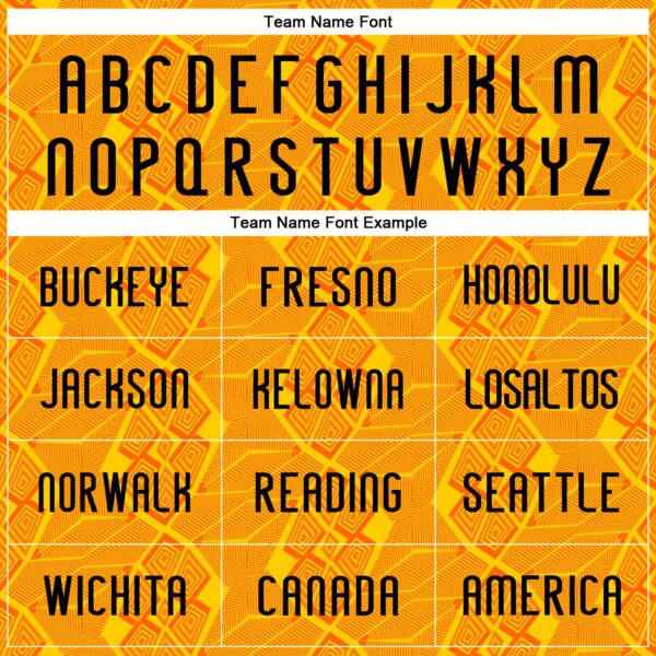 Custom Orange Black-Yellow Geometric Shape Sublimation Volleyball Uniform Jersey