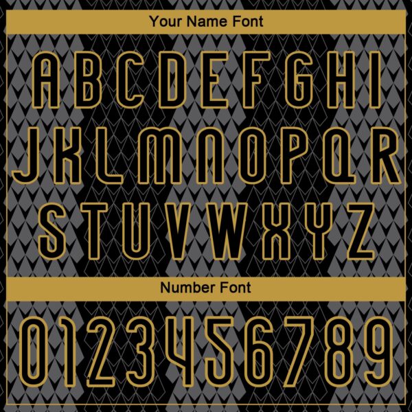 Custom Black Gray-Old Gold Geometric Shape Sublimation Volleyball Uniform Jersey