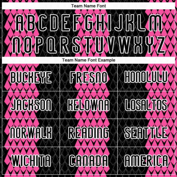 Custom Black Pink-White Geometric Shape Sublimation Volleyball Uniform Jersey