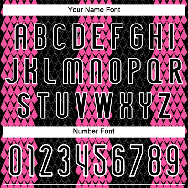 Custom Black Pink-White Geometric Shape Sublimation Volleyball Uniform Jersey