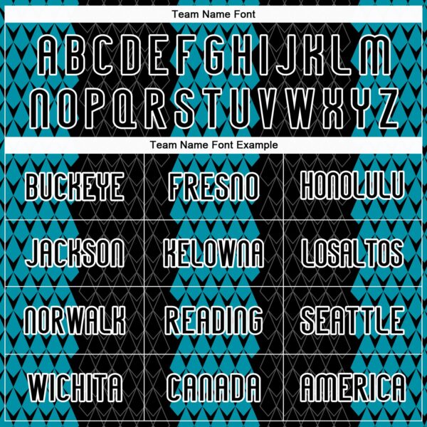 Custom Black Teal-White Geometric Shape Sublimation Volleyball Uniform Jersey