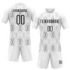 Custom White Black Geometric Shape Sublimation Volleyball Uniform Jersey
