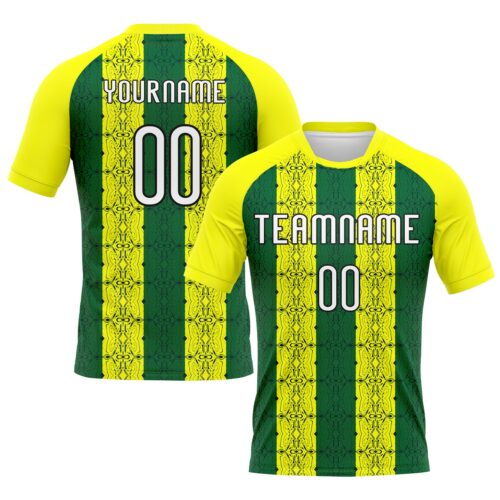 Volleyball0136 Custom Light Yellow Green-Black Abstract Shape Sublimation Volleyball Uniform Jersey