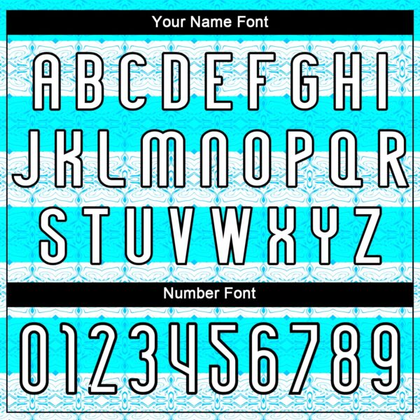 Custom White Lakes Blue-Black Abstract Shape Sublimation Volleyball Uniform Jersey