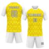 Custom Light Yellow White-Black Splash Sublimation Volleyball Uniform Jersey