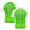Custom Neon Green White-Black Geometric Shape Sublimation Volleyball Uniform Jersey