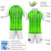 Custom Neon Green White-Black Geometric Shape Sublimation Volleyball Uniform Jersey