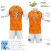 Custom Orange White-Black Lines And Dots Sublimation Volleyball Uniform Jersey