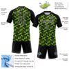 Custom Neon Green Black-White Geometric Shape Sublimation Volleyball Uniform Jersey