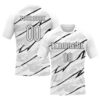 Custom White Black Abstract Brush Sublimation Volleyball Uniform Jersey