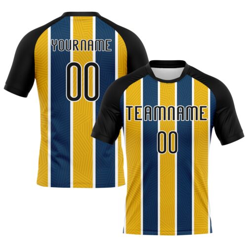 Volleyball0189 Custom Black Yellow-Royal Lines Sublimation Volleyball Uniform Jersey