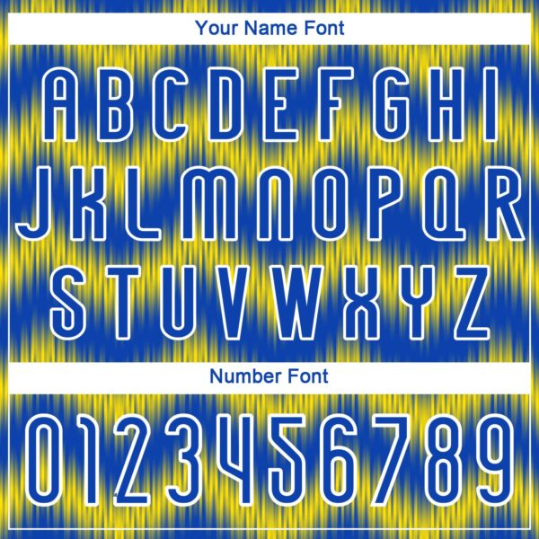 Custom Thunder Blue Gold-White Zigzag Sublimation Volleyball Uniform Jersey