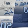 Custom Stitched White Light Blue-Navy Fade Fashion Sports Pullover Sweatshirt Hoodie