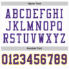 Custom White Purple-Gold Mesh Authentic Throwback Football Jersey