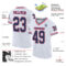 White0536-1 Custom White Navy-Red Mesh Authentic Throwback Football Jersey