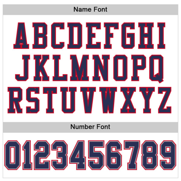 Custom White Navy-Red Mesh Authentic Throwback Football Jersey