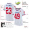 White0537-1 Custom White Red-Royal Mesh Authentic Throwback Football Jersey