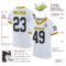 White0538-1 Custom White Black-Gold Mesh Authentic Throwback Football Jersey