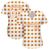 Custom White White-Texas Orange 3D Pattern Design Halloween Pumpkins Funny Faces Authentic Baseball Jersey