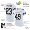 Custom White Black Mesh Authentic Football Jersey