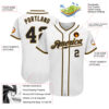 Custom White Black-Old Gold Authentic Baseball Jersey