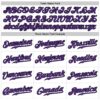 Custom White Purple-Black Authentic Sleeveless Baseball Jersey