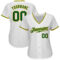 Custom White Kelly Green-Gold Authentic Baseball Jersey