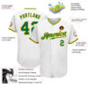 Custom White Kelly Green-Gold Authentic Baseball Jersey
