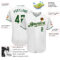 Custom White Green-Cream Authentic Baseball Jersey