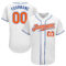 Custom White Orange-Royal Authentic Baseball Jersey