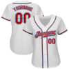 Custom White Red-Royal Authentic Baseball Jersey