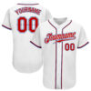 Custom White Red-Royal Authentic Baseball Jersey
