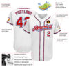 Custom White Red-Royal Authentic Baseball Jersey