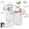 Custom White Blue-Orange Authentic Baseball Jersey