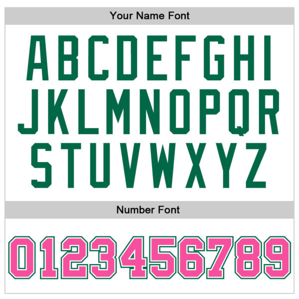 Custom White Pink-Kelly Green Authentic Throwback Basketball Jersey