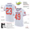 White1003-1 Custom White Orange-Royal Mesh Authentic Throwback Football Jersey