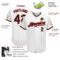 Custom White Black-Red Authentic Baseball Jersey