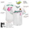 Custom White Pink-Kelly Green Authentic Baseball Jersey