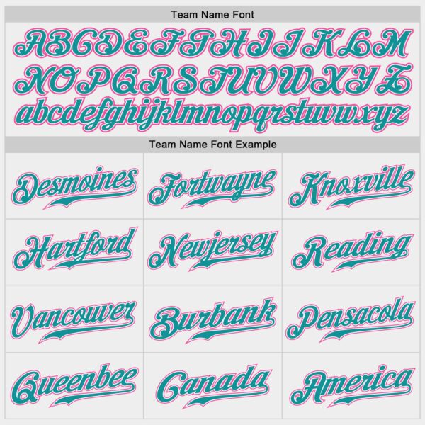 Custom White Teal-Pink Authentic Baseball Jersey